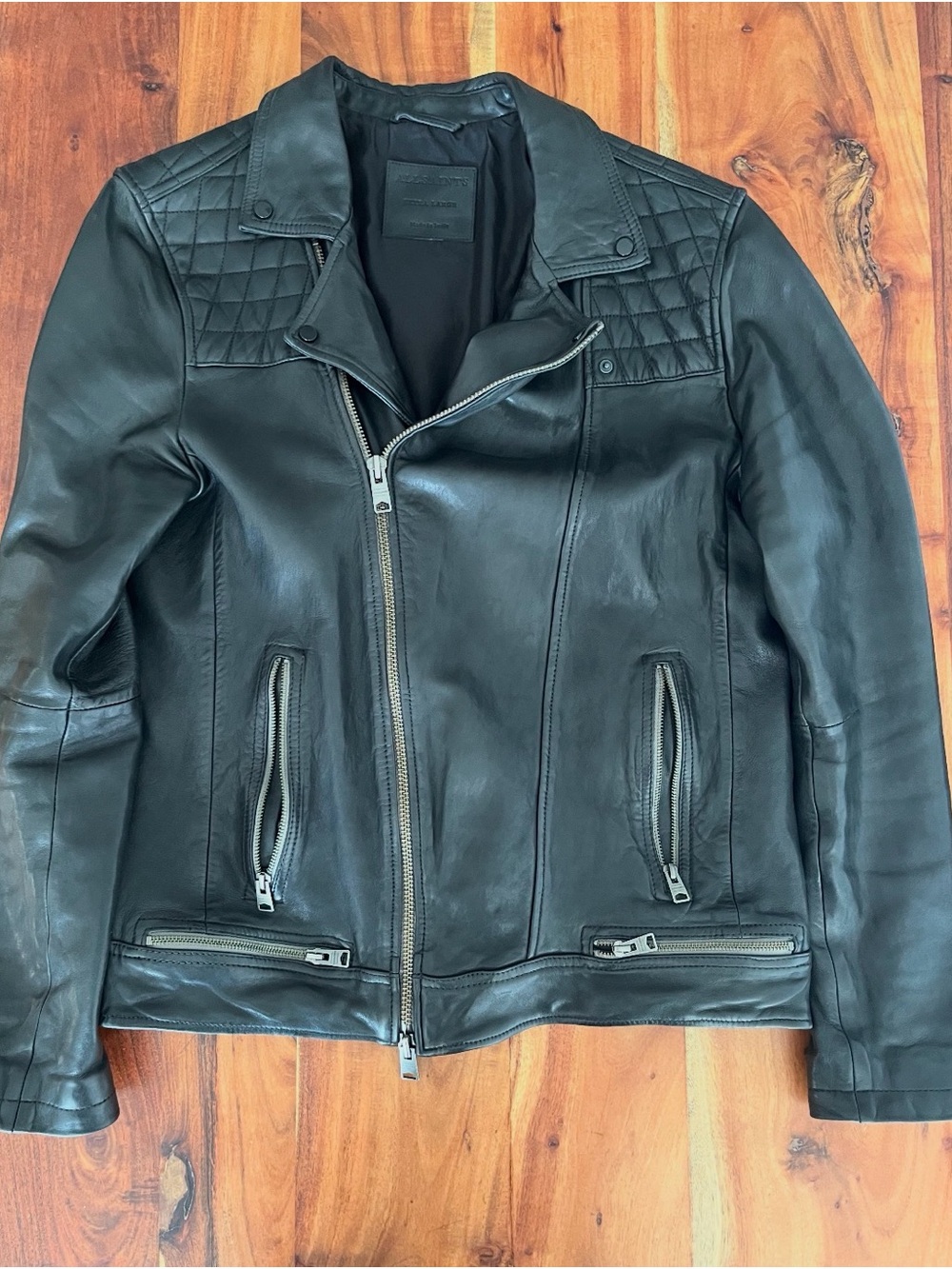 AllSaints Men’s XL Conroy Leather Jacket